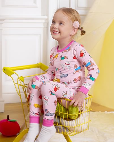 Bamboo Viscose Toddler Girls Kids Pajamas Unicorn Mermaid Pjs Long Sleeve Snug fit 12M-8Y 2pcs Soft Jammies3