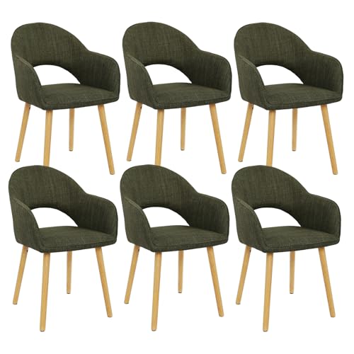 Goeurvant Lot de 6 Chaises Salle à Manger avec Accoudoirs, Fauteuils de Salle à Manger...