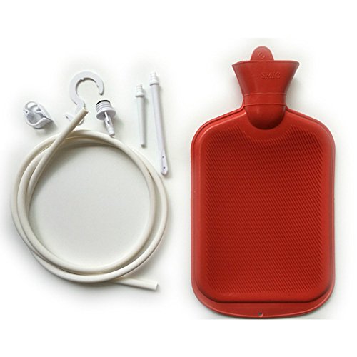 Zorvo Enema Bag Kit Water Bottle Cleansing Kit Enema Anal kit Bag Rubber for Colon Cleansing with Silicone Hose 2000ML/0.43bal Non-Toxic Coffee, Shower & Home Adult Enema Kit by Immunaturals