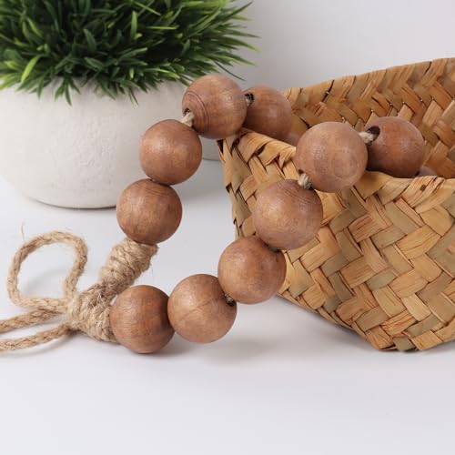 Ocioli TOILET PAPER HOLDER Natural Wood Bead Toilet Paper Roll Holder Toilet Paper Holder Wall Mount Toilet Tissue Holder Bathroom Towel Holder  thumb #4