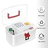 MILTON Medical Box, First Aid Kit Storage, Emergency Supplies Organizer with Handle, Detachable Tray, and Locking Lid, Empty Medicine Box for Home, Travel, Car, and Dorms, 9.3 x 6.5 x 5.7 Inch #3