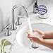 Bathroom Faucets for Sink 3 Hole, Hurran Brushed Nickel Bathroom Sink Faucet with Pop-up Drain and Supply Lines, Stainless Steel Lead-Free Widespread Faucet for Vanity RV Farmhouse Sink