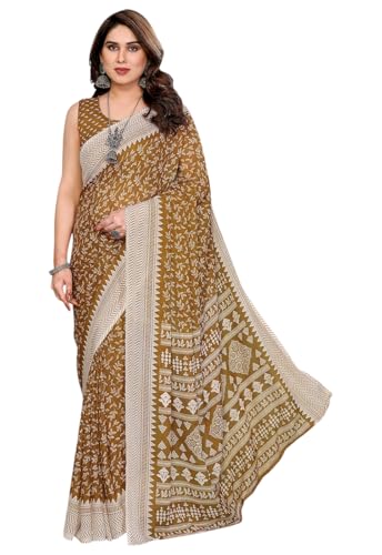Image of Yashika Women's Georgette Saree with Blouse Piece for Traditional Ethinic Wear Sari