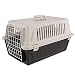 Ferplast Trasportino Rigido per Cani Piccola Taglia e Gatti Atlas 20 El, Box per Trasporto di Animali, Plastica Robusta, Porta in Acciaio Plasticato, Griglie per L'Aerazione, 37 X 58 X H 32 cm Nero