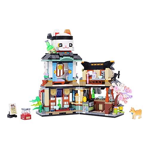 Mini Building Blocks Izakaya Shop 789 Pcs Bricks Model, City Street Mini Bricks Moc Simulation Architecture Toys Set (Not Compatible With Lego) #TOP2