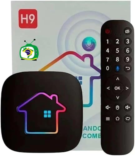 New 2026 H9 Brazil TV Box with Voice Remote Control - Original H9 - Envio Rapido FL