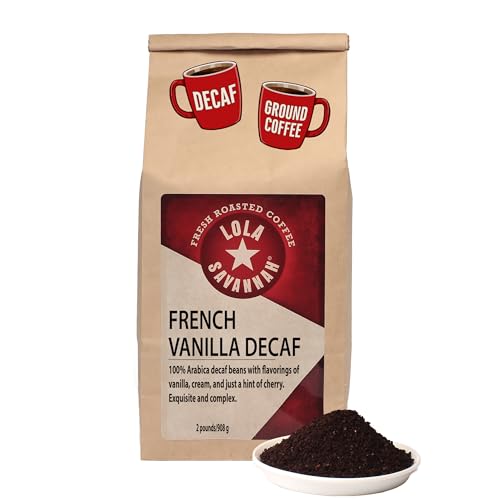 Lola Savannah French Vanilla Ground Decaf Coffee, 2lb