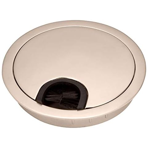 2 Pieces SO-TECH® Cable Pass-Through Cable Bushing in Metal Surface Stainless Steel Mat Finish Borehole Spacing Ø 90 mm! Cover