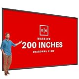 KHOMO Gear Fixed Frame Projector Screen - Matte 200 inch - Hang on Wall - 4K - 8K Ultra HD, HDTV, HDR & Active 3D, Ultra Short Throw - 16:9 Format