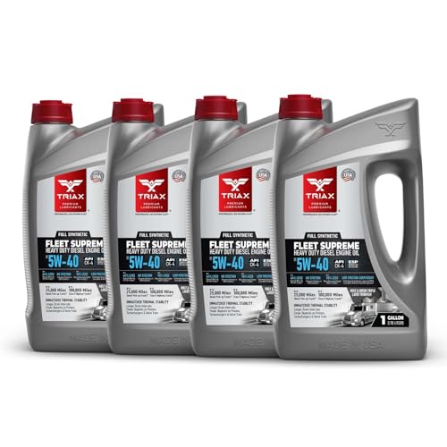 Triax Fleet Supreme ESP 5W-40 API CK-4 Full Synthetic Heavy Duty Diesel Engine Oil | Moly Boron Friction Modified | Extended Drain (4 Gallon Pack)