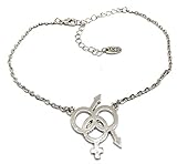 Alternative Intentions MFM Threesome Chain Anklets Black, Silver and Gold - Hotwife - Queen of Spades - Cuckoldress - Swinger