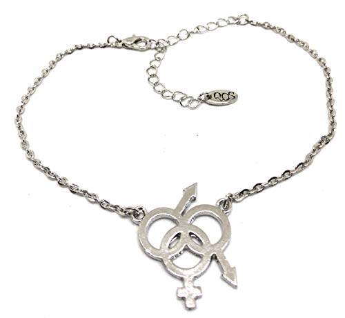 Alternative Intentions MFM Threesome Chain Anklets Black, Silver and Gold - Hotwife - Queen of Spades - Cuckoldress - Swinger