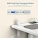 2 Inch Pop Up Outlet for Countertop,Power Grommet 2-inch Desk Wire Hole Insert,20W USB C,2 Outlets,2 USB C/1 USB A,Recessed Outlet,Desk Charging Station (White, 6 FT Cable)