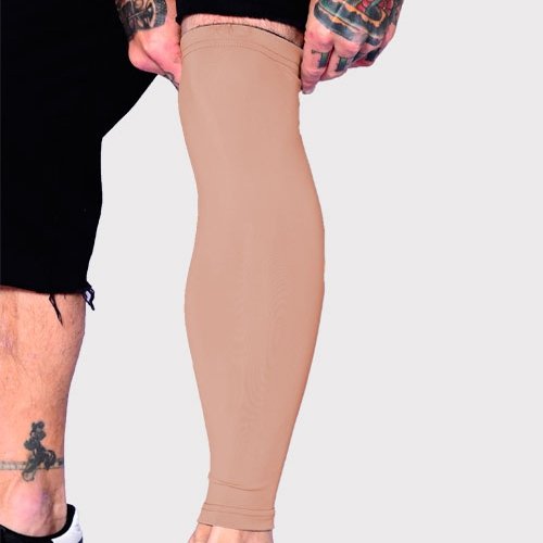 Manga de cobertura para tatuagem Tat2X para perna inteira, tom bronzeado, XL/2X, 1 unidade