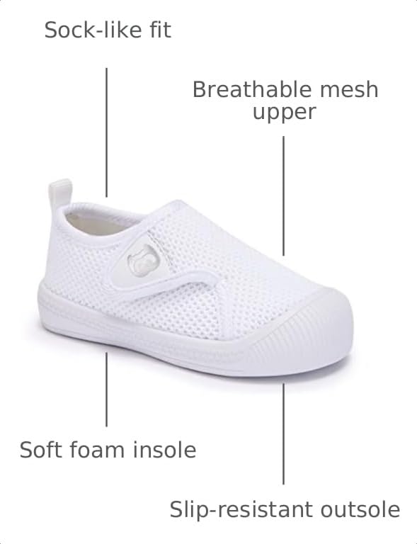 Image of BMCiTYBM Baby Toddler Walking Shoes Infant Boy Girl First Walker Sneakers | Baby Boy Girl Tennis Barefoot Shoes Breathable Lightweight Non-Slip Comfortable Stylih Casual Outdoor Indoor