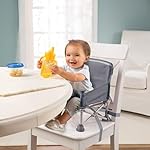 Summer by Bright Starts Pop 'N Sit Portable Booster Chair, Floor Seat, Indoor/Outdoor Use, Compact Fold, Grey, 6 Mos - 3 Yrs - Image 4