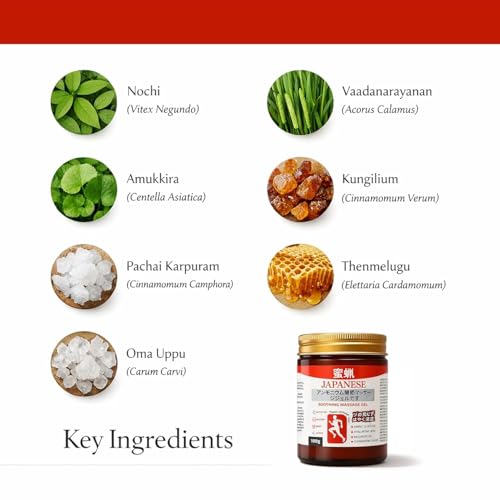 Image of Japanese Pain Relief Gel Formula Soothing Massage Gel for Joint & Muscle Pain Relief - Arnica, Mugwort, Hyaluronic Acid - Back, Neck, Knee & Leg Massage Balm - 100% Herbal Fast Absorption Formula (Pack of 3)