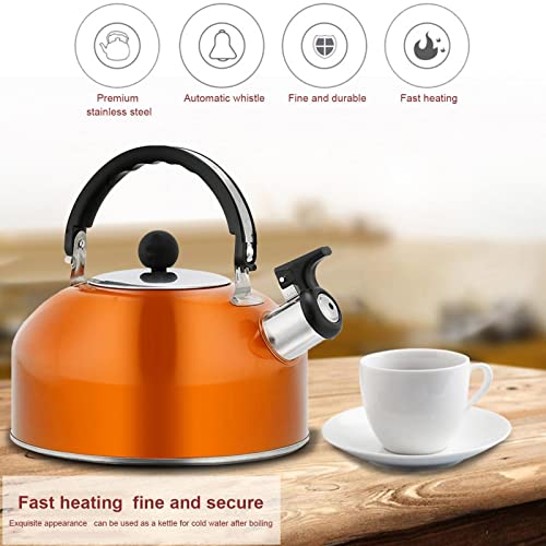 Leling Hervidor Sibilante – Hervidor Sibilante Inducción, Hervidor Sibilante 2,5 L INOX Teteras para Cocina, Mango… - Imagen 4