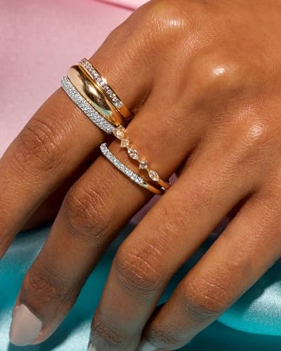 Funeia JZ2131-B-G9 Stackable Gold Rings thumb #2