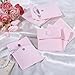 InnoHHustle 12PCS Microfiber Jewelry Pouch, Pink Jewelry Packaging Bag 7x7cm Luxury Small Gift Bags Portable Jewelry Pouch with Snap Button for Ring Necklace Earring Bracelet Packaging