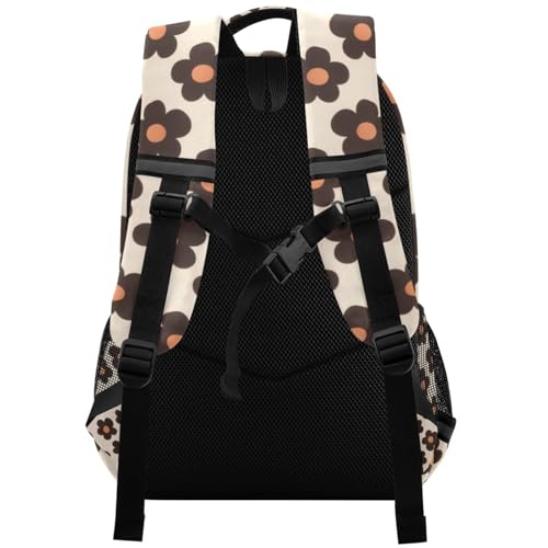 KLL Cartoon Cute Brown Flowers Designed classic kids backpack with big bookbag for men morral escolar para ni?o2