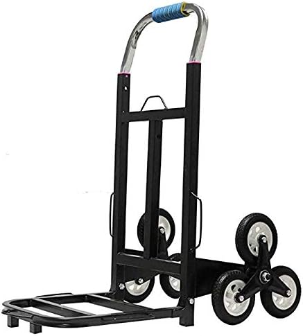 YLCK 200kg Platform Hand Sack Truck Trolley, 300Kg capacity, Stair-Climbing Function, Height Adjustable Handle, Heavy Duty Aluminum Folding Luggage Cart, Easy Storage