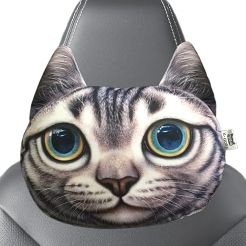 Almohada para el Cuello del Coche para Conducir, cómoda y Transpirable con Bonito Soporte para Gatos, Almohada para el Cuello, para niños, Viajes, conducción, Dormir, vehículo, Viajes por