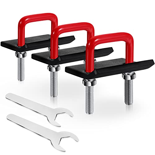 Frienda 3 Set of Hitch Tighteners Solid Steel Hitch Tightener Anti-rattling Stabilizer Trailer Hitch Tightener with 2 Pieces 0.75 Inch Wrenches for 1.25 Inch and 2 Inch Hitch (Red)