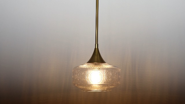 Image of DAYCENT Modern Gold Pendant Light 9-Inch Clear Glass Pendant Lighting