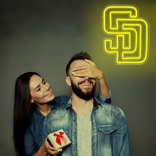 Image of Baseball Neon Sign for Wall Decor Baseball Team Neon Light for Man Cave Dimmable Led Sign for Bedroom Pary Garage Dorm Club Bar Birthday Gifts for Fans 5V USB Powered Size 14.1 * 11IN(ZYLD266)