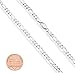 Miabella Solid 925 Sterling Silver Italian 5mm Diamond-Cut Figaro Chain Bracelet for Women Men, Made in Italy (Length 7 Inches)