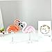 QFkris Qf Handmade Glass Flamingos Love Token Art Glass Blown Animal Figurine,Pack of 2
