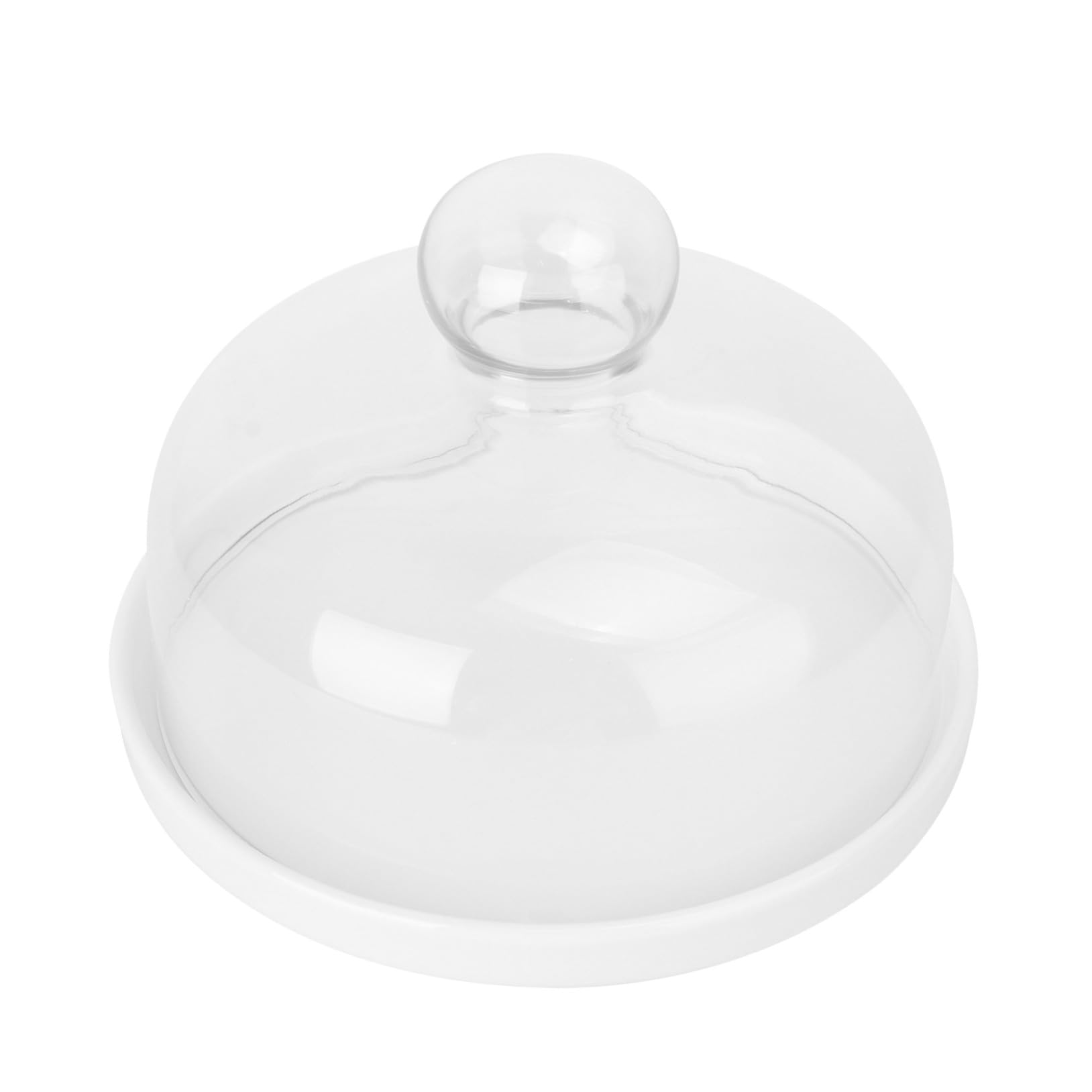 Transparente para Bandeja de Alimentos Tapa Redonda para Pasteles Resistente Cambios Térmicos para Lavavajillas y Refrigerador para Proteger Postres y Snacks