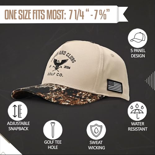 Image of Curves & Clubs USA Golf Rope Hat - American Flag Golf Cap, Performance Hat - Adjustable, Breathable