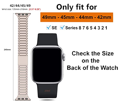 Image of Zitel Stainless Steel Bands Compatible with Apple Watch Ultra 2 / Ultra Metal Straps 49mm 45mm 44mm Series 11 | 10 | 9 | 8 | 7 | 6 | 5 | 4 | 3 | 2 | 1 | SE3 | SE2 | SE