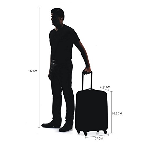 Image of Aristocrat Cabin Polycarbonate 56Cm Hard Suitcase (Juke55Tmib Blue) With 360 Degree Wheels