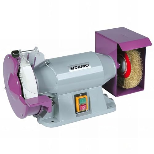 Sidamo - Meule ou touret pour affutage 200 mm avec brosse monophasee -