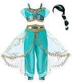 🔱【Design】Schulterfreies Organza-Design, V-Ausschnitt mit Strass-Brosche, bauchfreies Oberteil mit glänzenden Pailletten, dehnbarer Rücken.