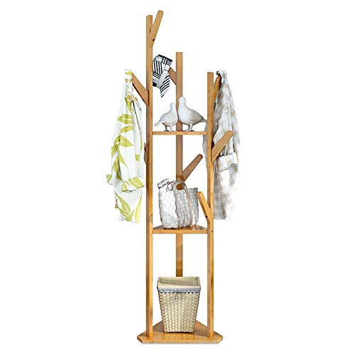 Unbekannt FEI 9 Haken Bambus Kleiderablage Freistehender Kleiderbügel...