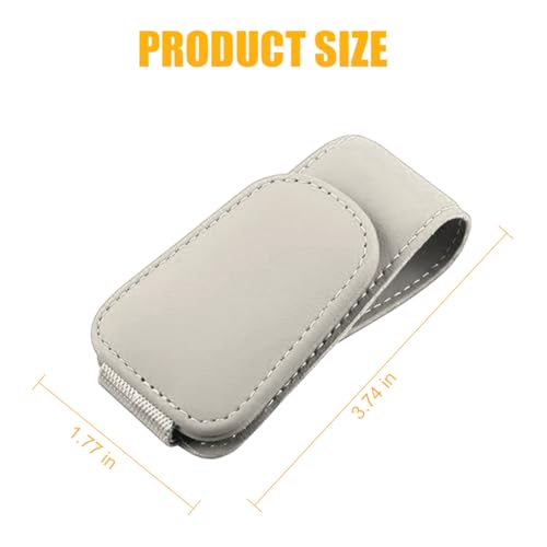 Image of AICEL Sunglasses Holders for Car Sun Visor, Leather Eyeglasses Hanger Mounter, Magnetic Glasses Holder and Ticket Card Clip, Auto Interior Accessories Universal for SUV Pickup Truck