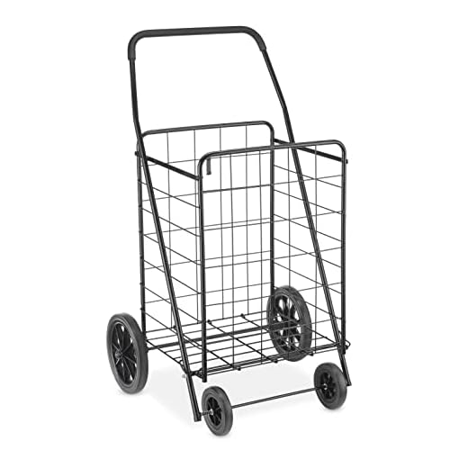 Whitmor Deluxe Utility Cart, Extra Large, Black