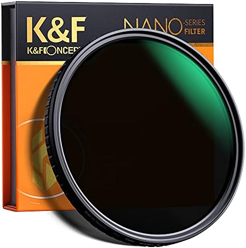 K&F Concept 67mm Variable ND Filter ND2-ND32 Camera Lens Filter (1-5 Stops) No X Cross HD Neutral Density Filter with 28 Multi-Layer Coatings Waterproof