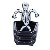 Naroote Aufblasbarer Totenkopf-Kühler, Skelett-Eiskübel, Kühler mit Großem Fassungsvermögen und Wiederverwendbarem, Auslaufsicherem Design, Ideal für Partydekorationen, Camping Im Freien,