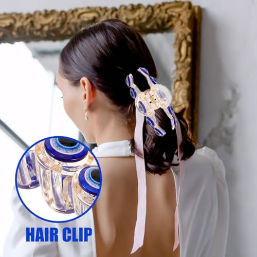Pinzas de mandíbula Holibanna de mal de ojo para sujetar el pelo firme y sin tirones 3