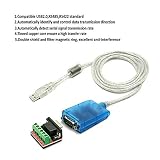 Jeirdus Kabel konwertera portu szeregowego USB na RS422 RS485 z chipem FTDI, obsługa systemów Windows 10, 8, 7, XP i Mac z ochroną ESD (3 metry)