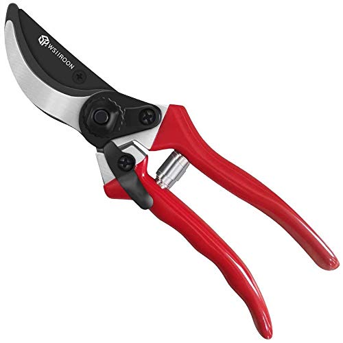 SunJet Hand Pruner Aluminium Classic Professional Pruning Shears - Best Tree Trimmer, Garden Shears, Bypass Secateurs Ergonomic Bush, Shrub & Hedge Clippers for Effortless Cuts