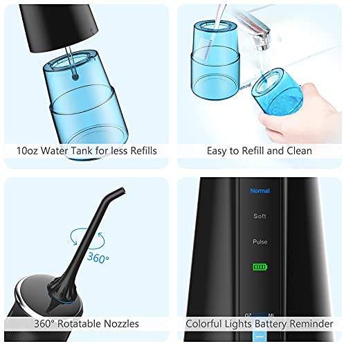 image for FAMILY CARE ACCU Water Flosser Cordless Teeth Cleaner: 300ML IPX7 Wate