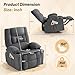 Rocker Recliner Chair with Massage and Heat, Nursery Rocking Chairs for Living Room, Ergonomic Comfy Relining Chair with Cup Holders, USB Charge Port, Side Pockets, Recliner Chair for Adults, Grey