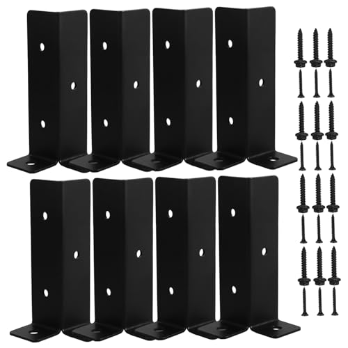 BESPORTBLE 8個 ガゼボ柱用木製支柱ブラケット フェンス支柱ベース アンカー デッキやの構造物に 耐久性ある木材製 シンプル設計で設置簡単 安