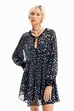Polyester recyclé Desigual Robe Doudoune pour Femme, Bleu, M